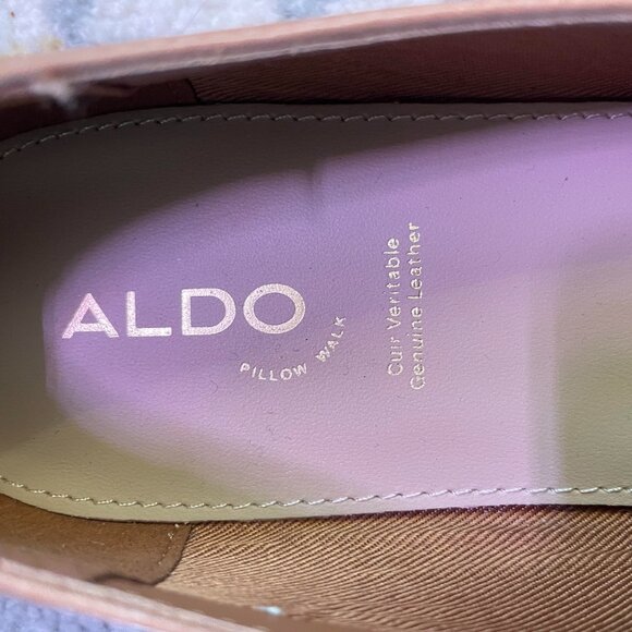 Aldo Pillow Walk Tan Leather Loafers - Picture 4 of 4